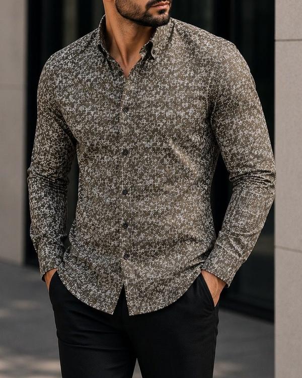 Pattern Shirt – Taupe