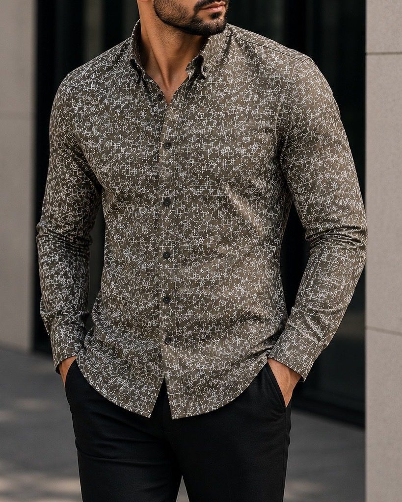 Pattern Shirt – Taupe 1