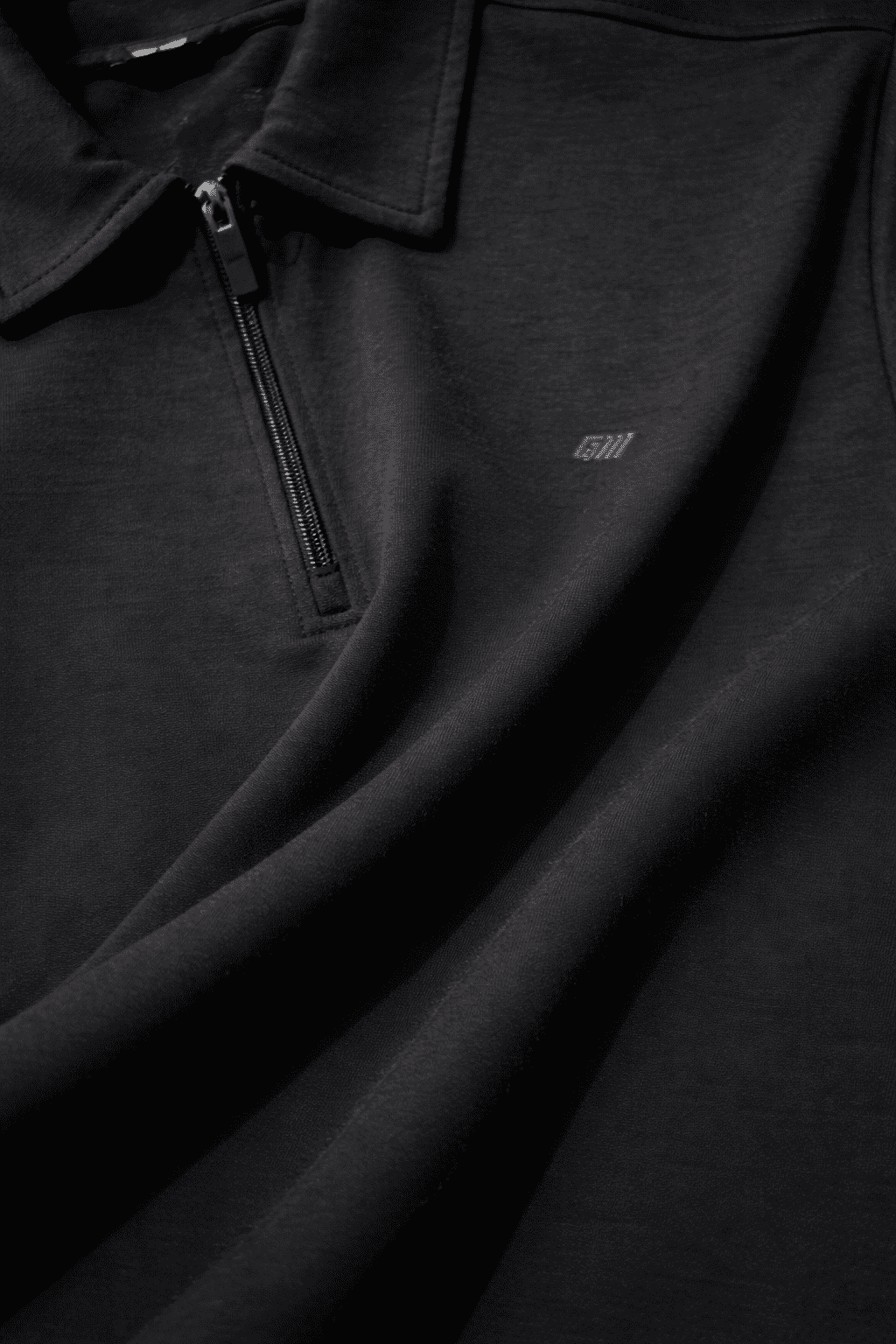 Black Zip Polo Shirt gallery.thumbnail 2