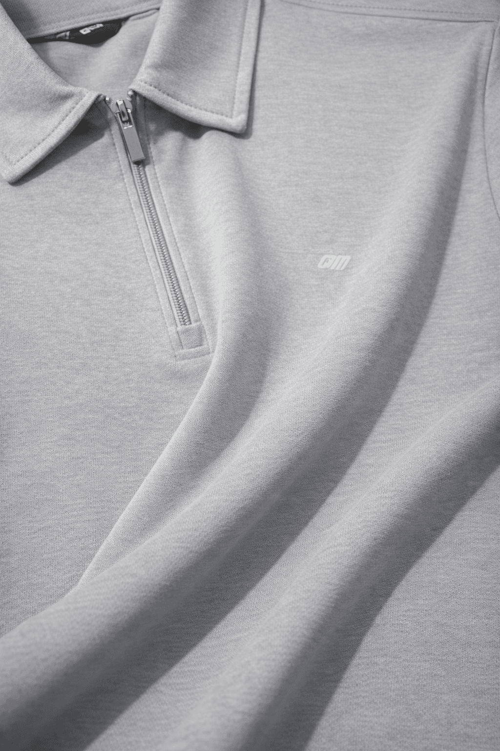 Light Grey Zip Polo Shirt gallery.thumbnail 3