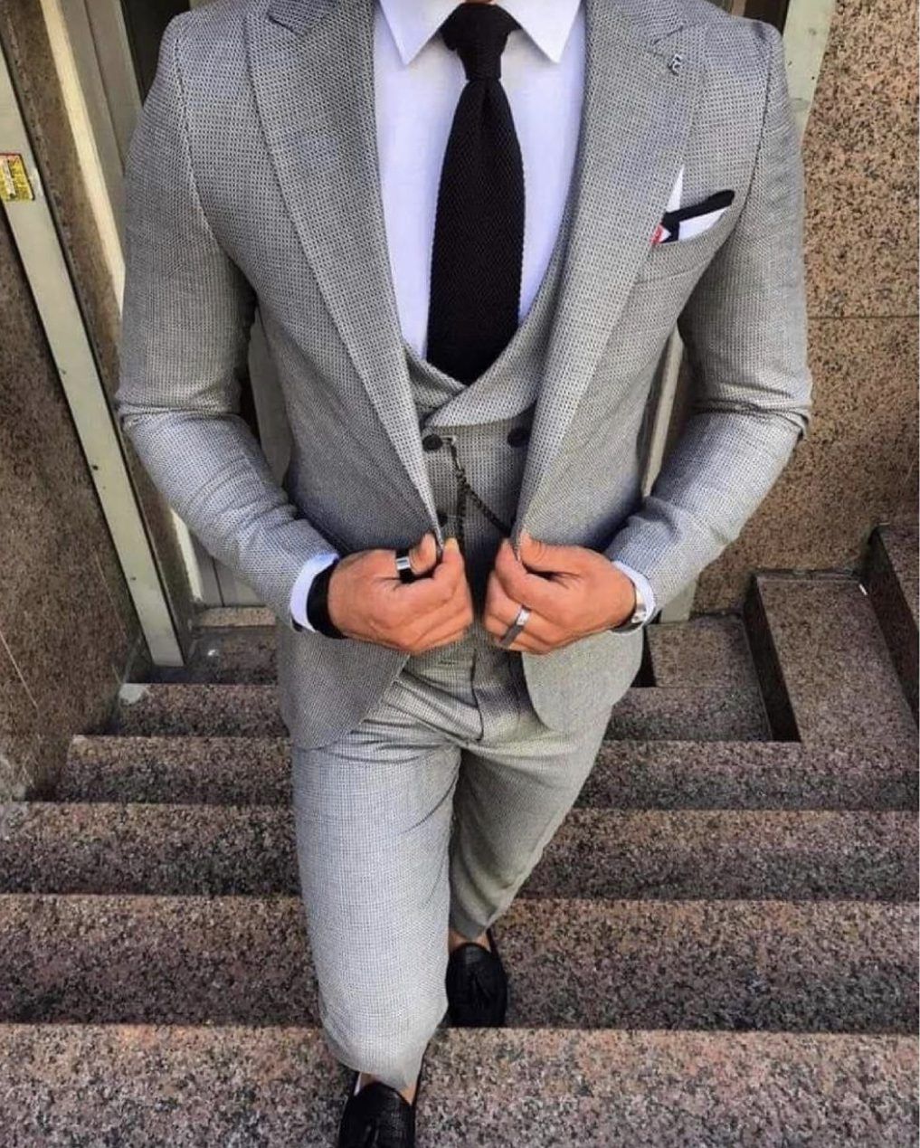 Light Grey Suit – Textured Elegance Edition gallery.thumbnail 1
