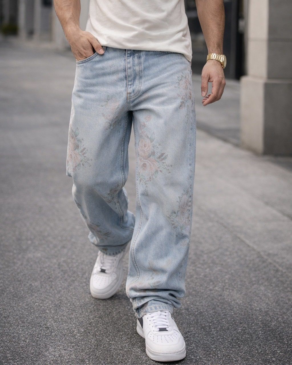 FLORAL FADE DENIM – LIGHT BLUE gallery.thumbnail 4