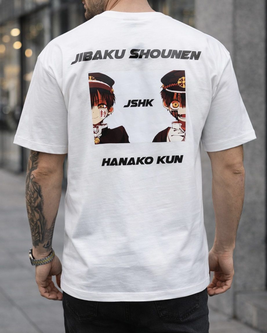 Oversized Anime Graphic T-Shirt – JSHK Edition White gallery.thumbnail 2