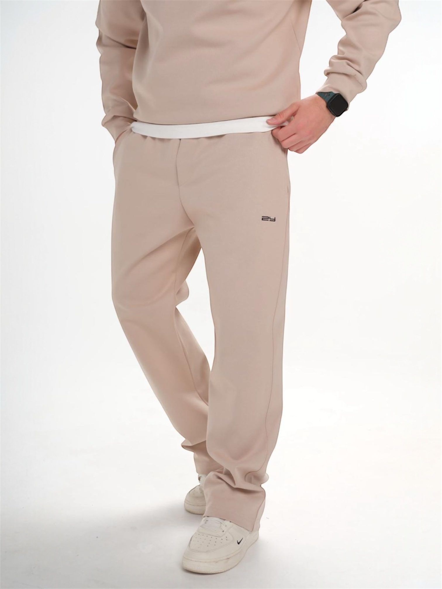 ESSENTIAL 1/4 ZIP TRACKSUIT SET – BEIGE gallery.thumbnail 3