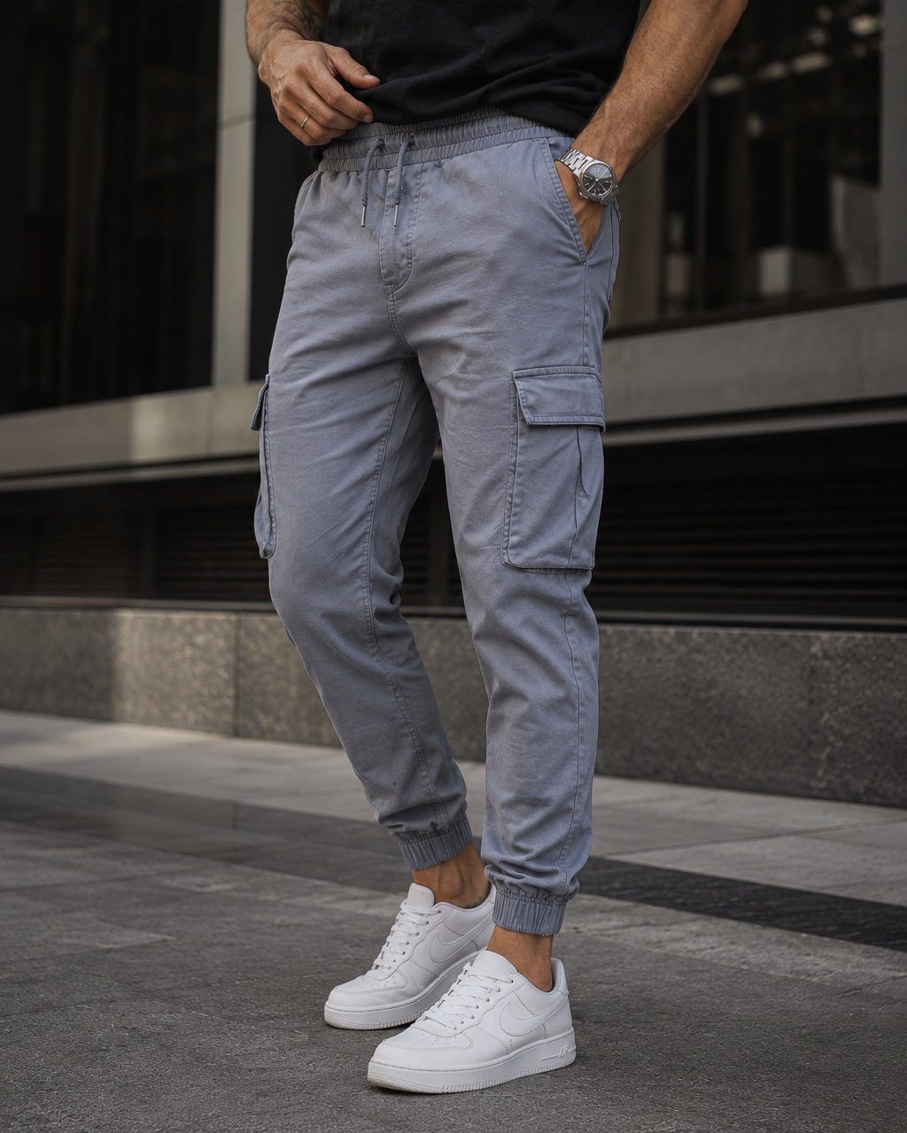 Cargo Jogger Pants – Grey gallery.thumbnail 2