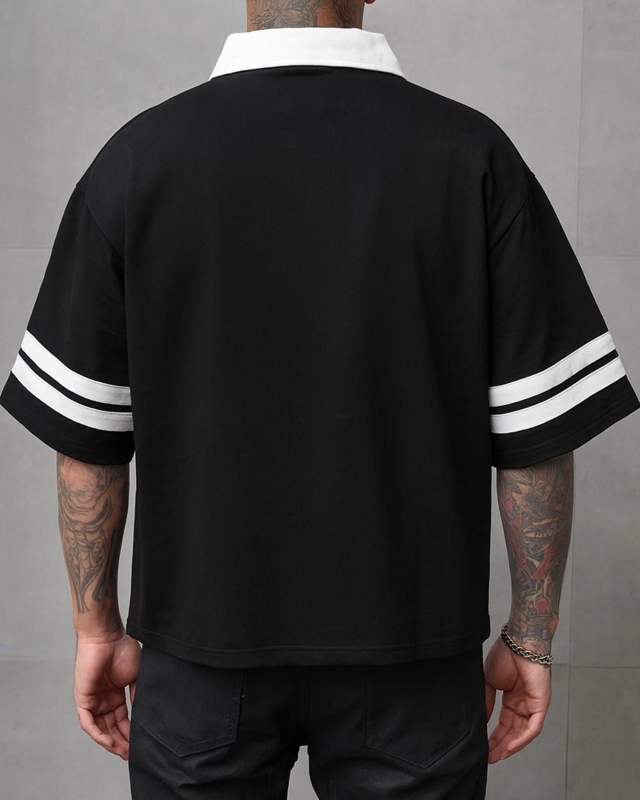 Los Angeles Rugby Polo Shirt – Black gallery.thumbnail 2