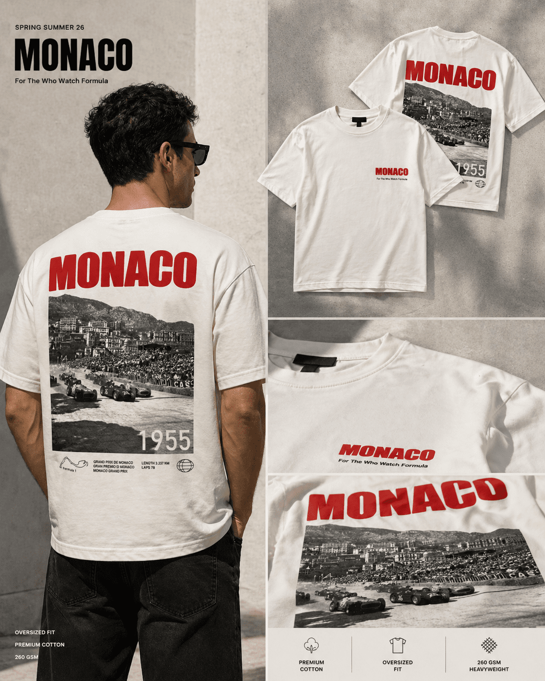 Monaco Graphic T-Shirt – Off White gallery.thumbnail 5