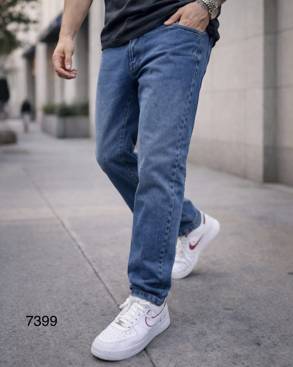 Essential Relaxed Fit Blue Denim Jeans gallery.thumbnail 2