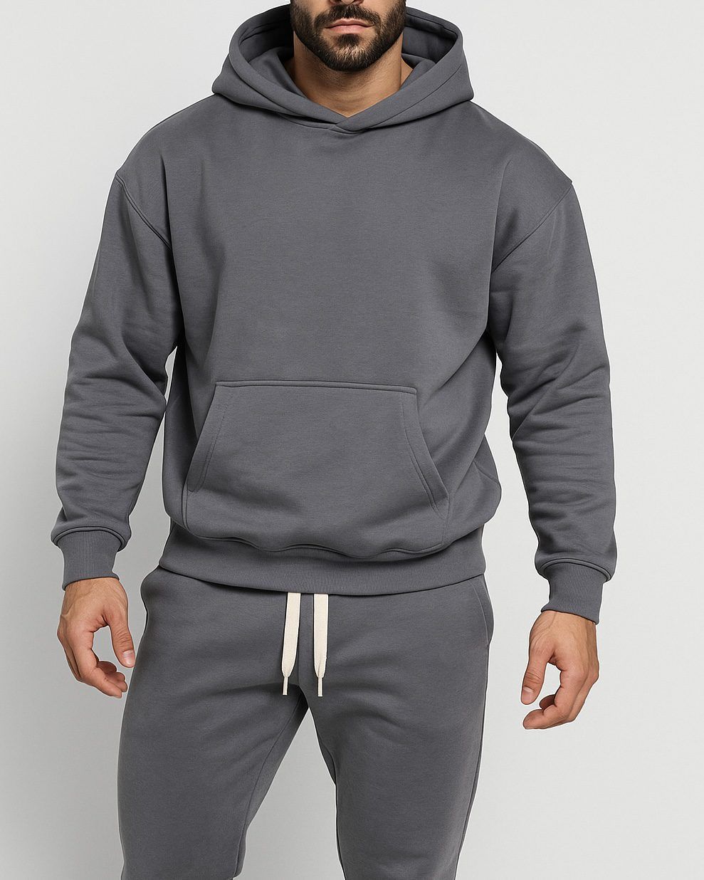 DARK GREY OVERSIZE HOODIE & JOGGERS SET gallery.thumbnail 1