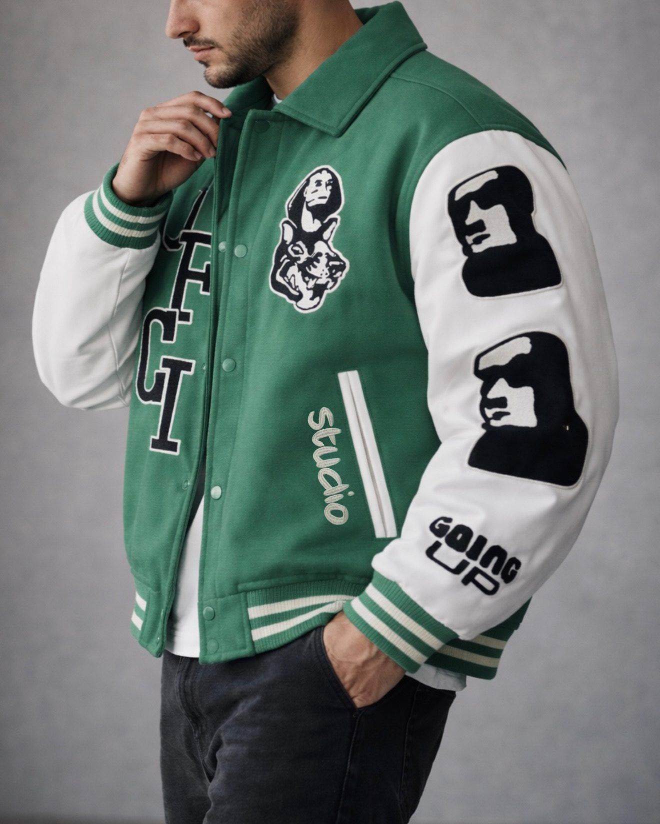 Luxury Varsity Jacket – Green Studio Edition gallery.thumbnail 2