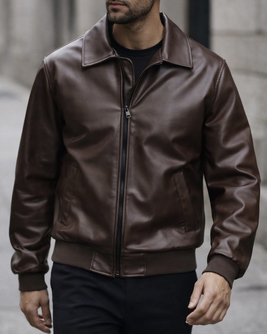 Dark Espresso Leather Jacket gallery.thumbnail 1
