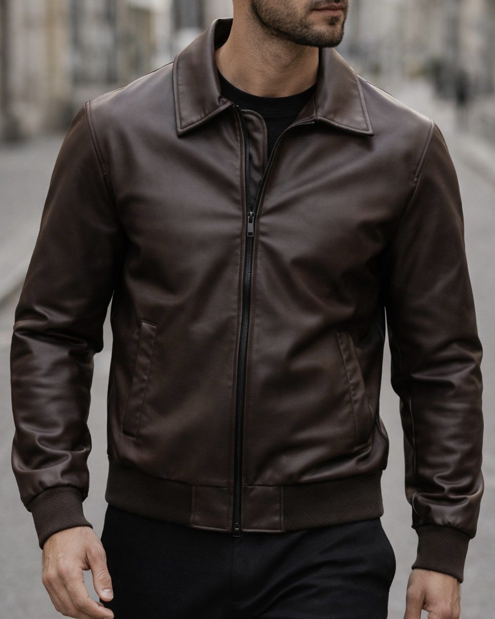 Dark Espresso Leather Jacket 4