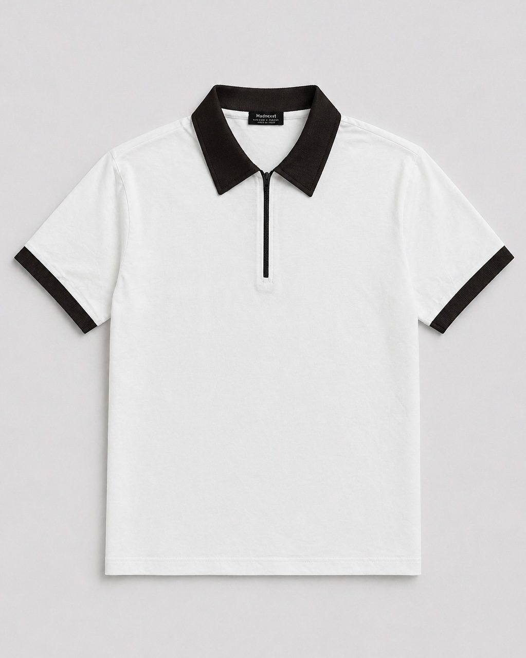Polo Shirt and Shorts Set – White/Brown gallery.thumbnail 6
