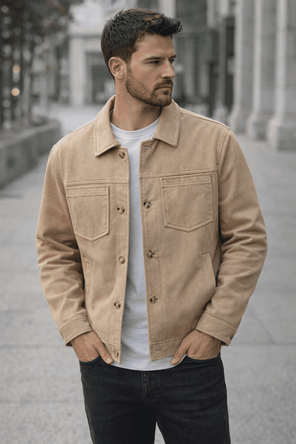Velour Heritage Jacket – Beige gallery.thumbnail 2