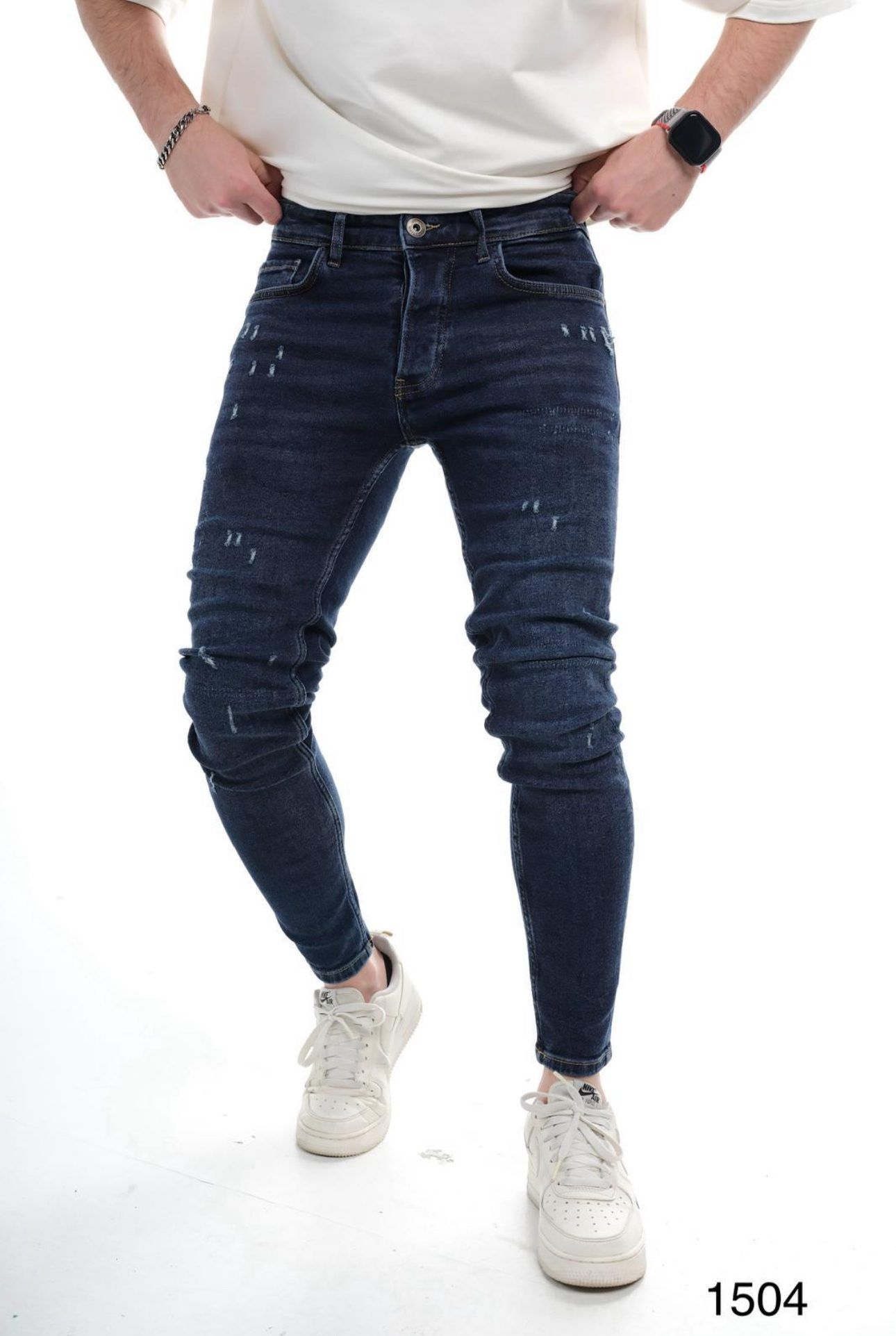 Mid Blue Distressed