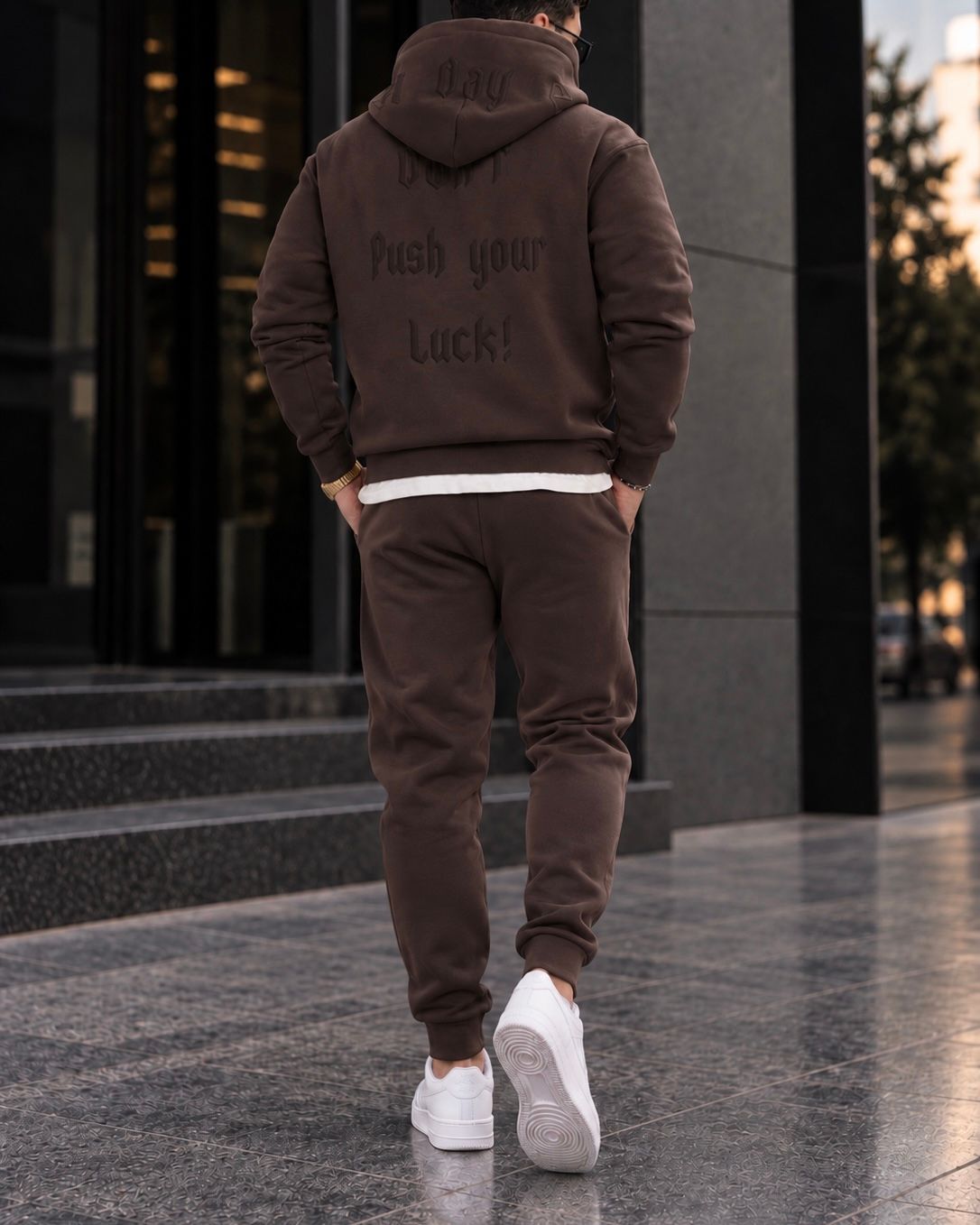 Dark Brown Premium Hoodie Tracksuit Set gallery.thumbnail 2