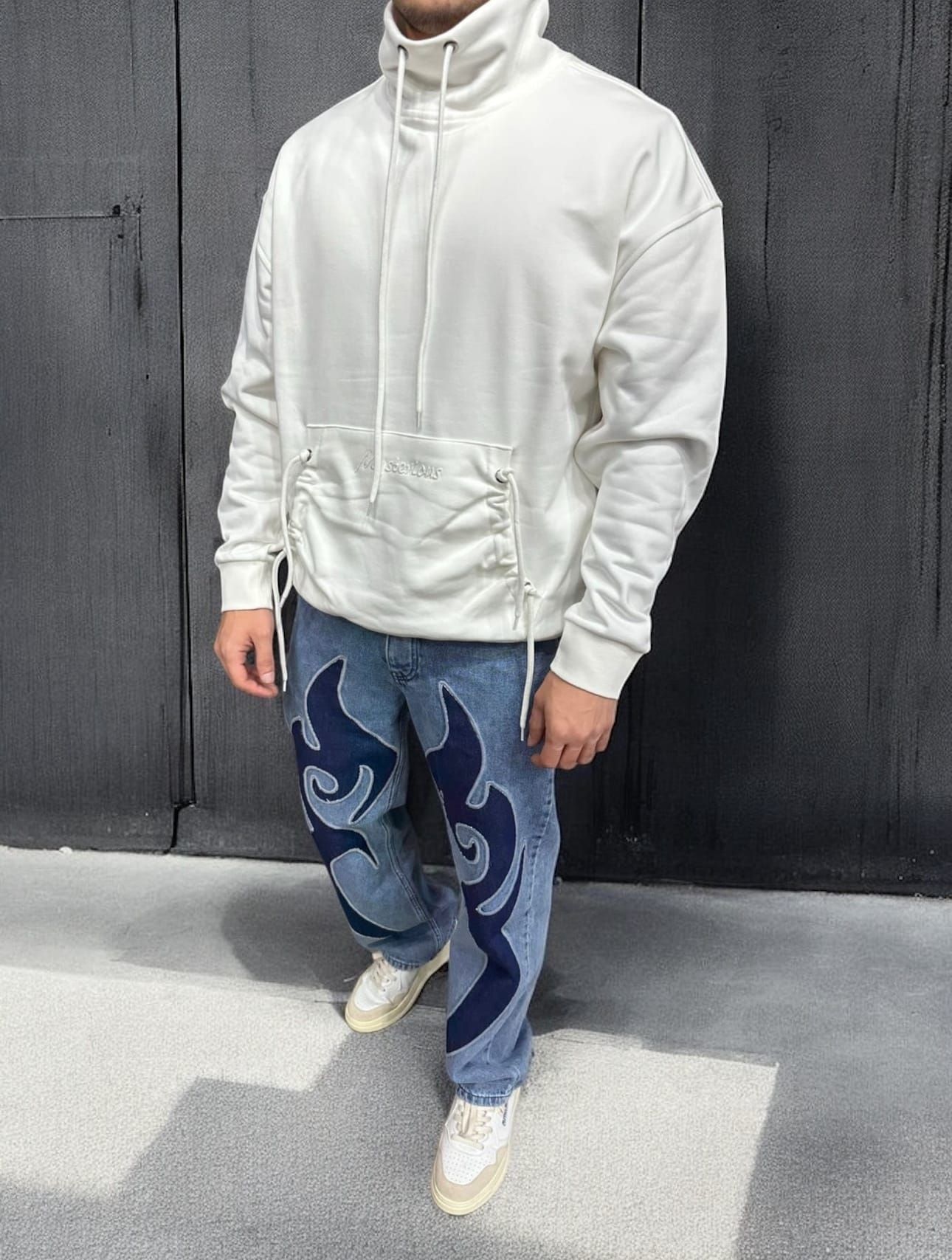 White High-Neck Hoodie gallery.thumbnail 2