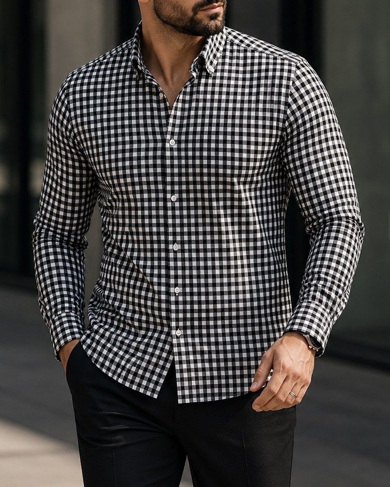 Black Checkered Shirt gallery.thumbnail 2