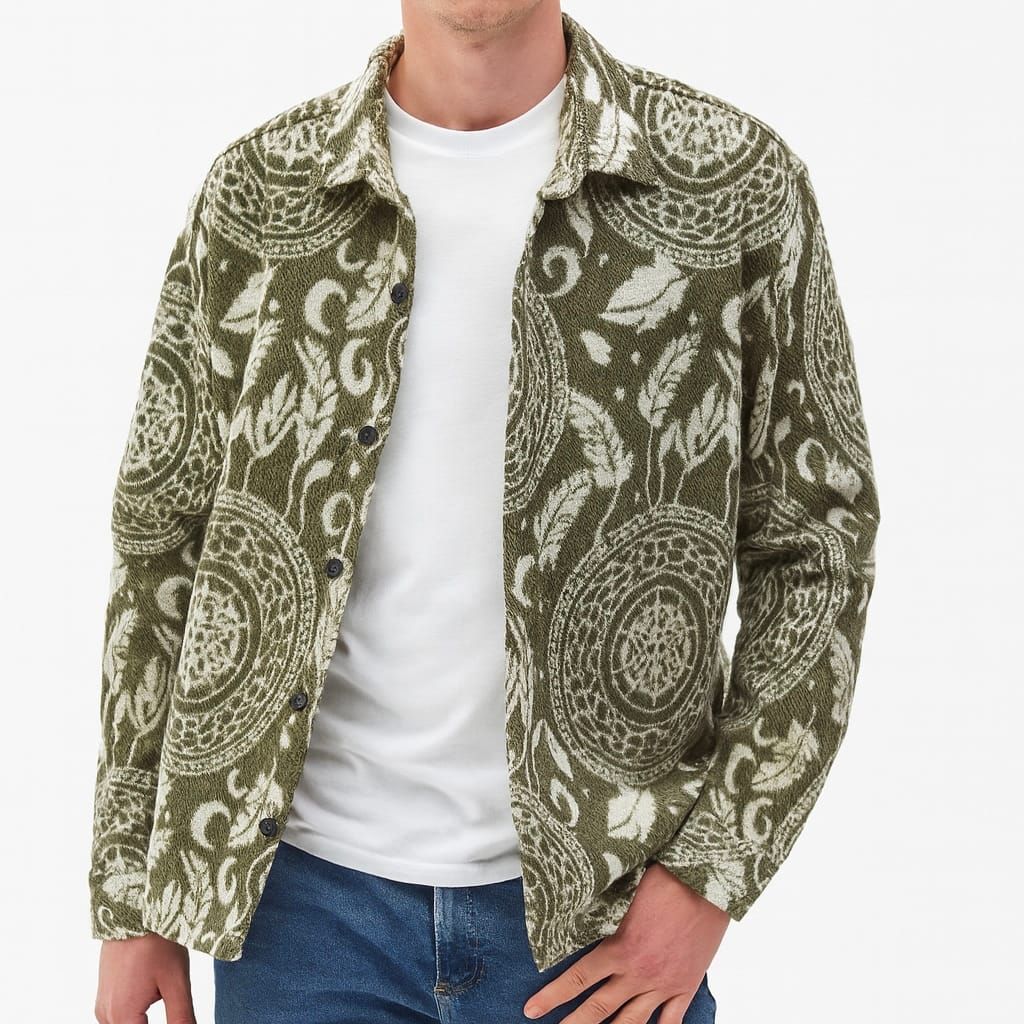 Olive Pattern Overshirt gallery.thumbnail 1