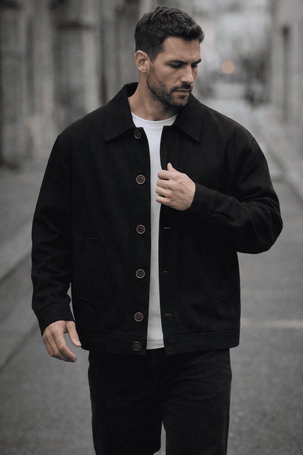 Refined Velour Jacket – Black gallery.thumbnail 1