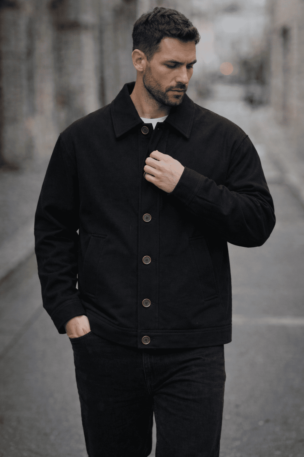 Refined Velour Jacket – Black gallery.thumbnail 2