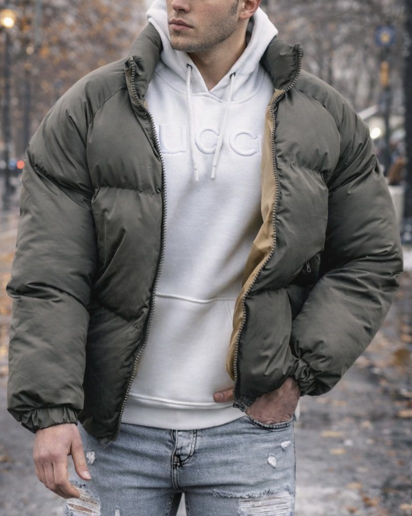 Urban Shield Puffer Jacket – Deep Olive gallery.thumbnail 1