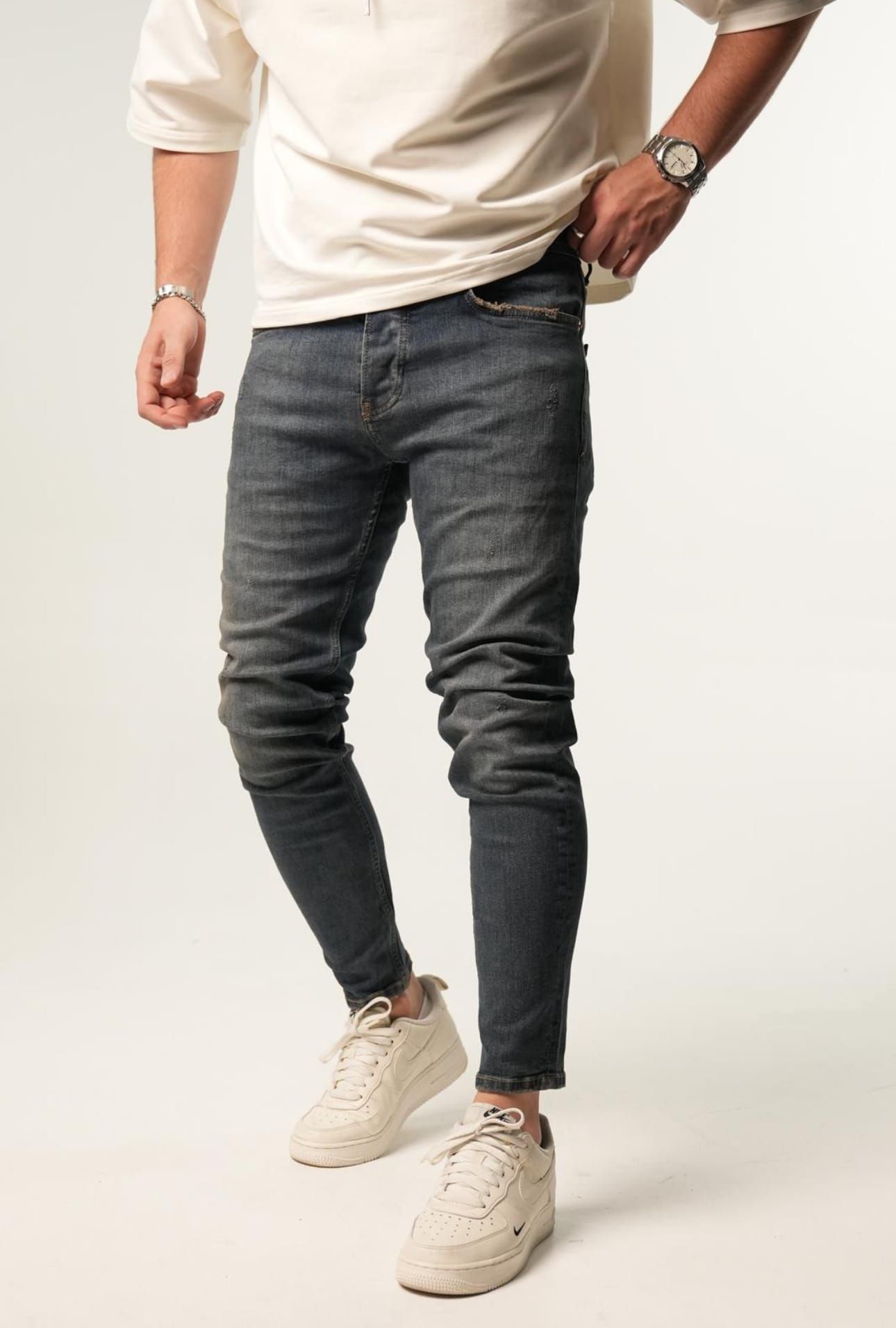 Washed Grey Slim Jeans gallery.thumbnail 2