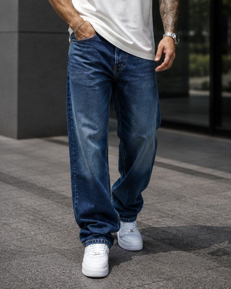 Relaxed Fit Jeans – Mid Blue 1