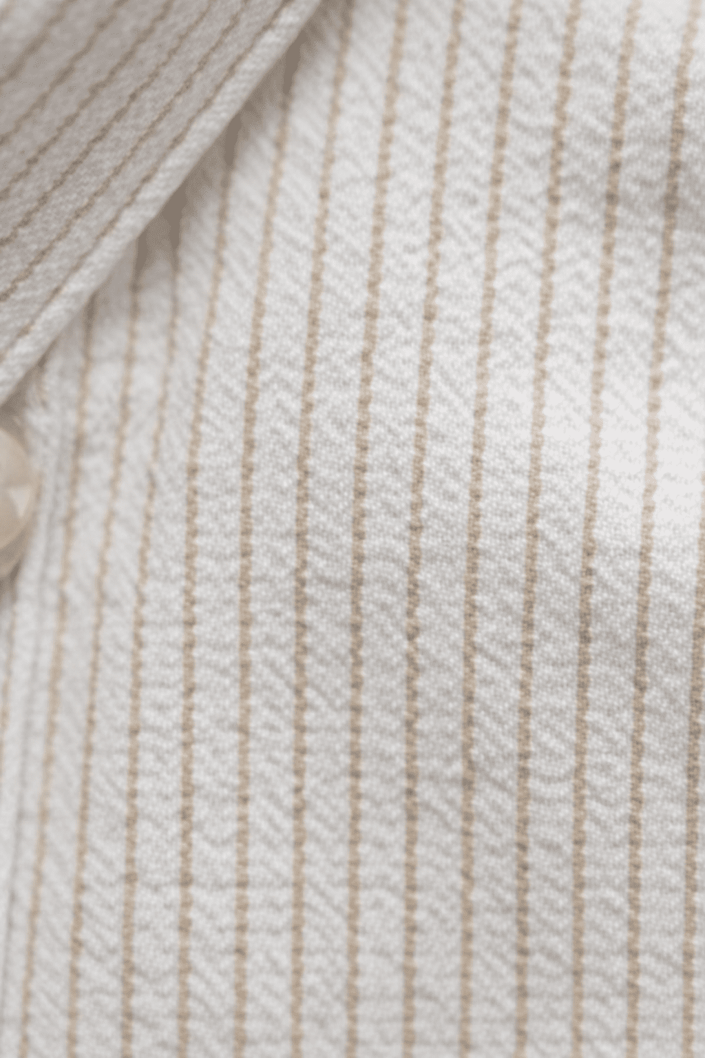 White Beige Pinstripe Shirt 2