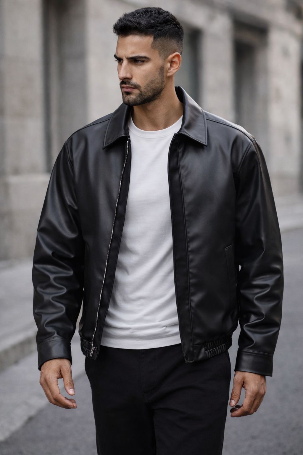 Premium Leather Jacket – Black gallery.thumbnail 1