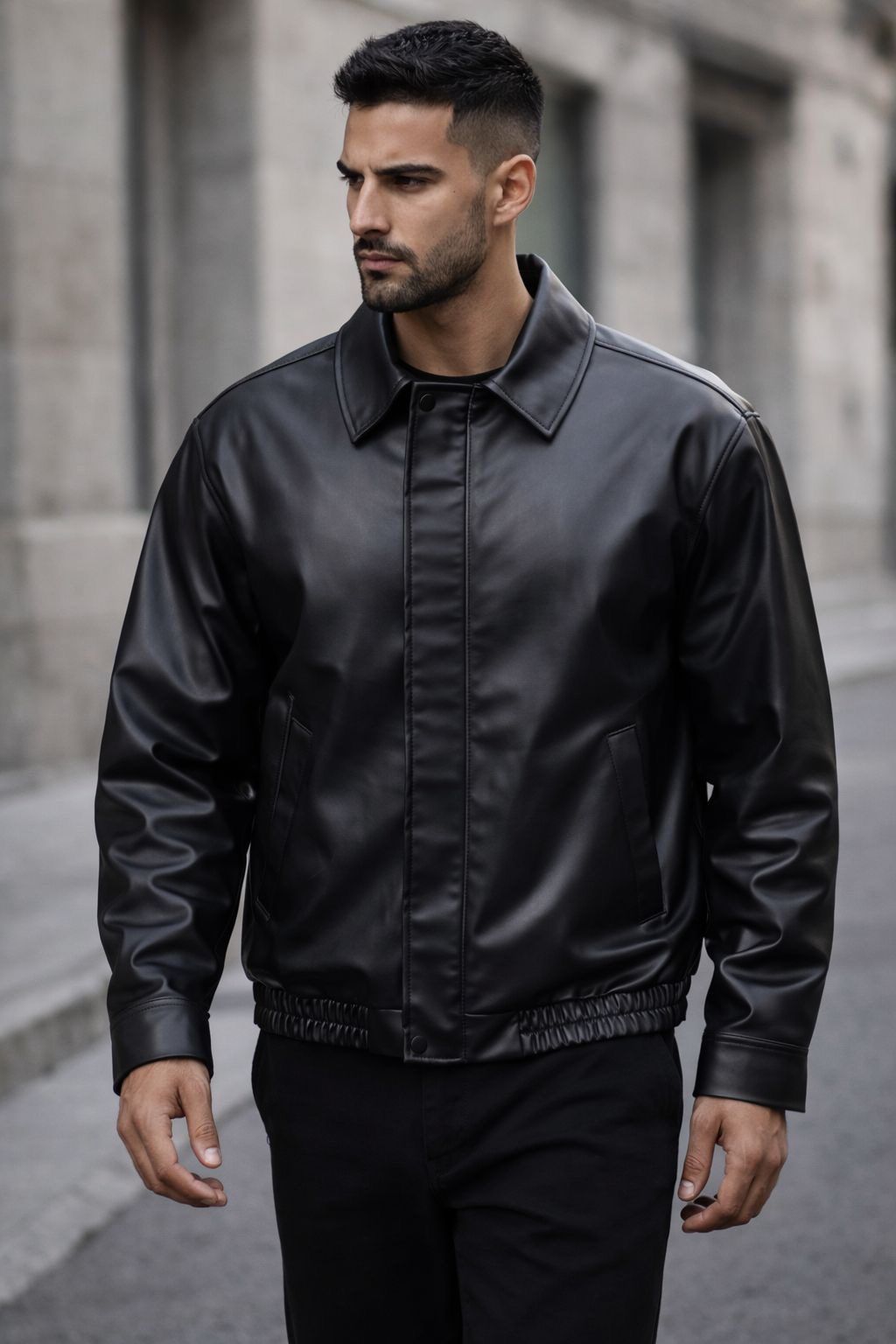 Premium Leather Jacket – Black gallery.thumbnail 2