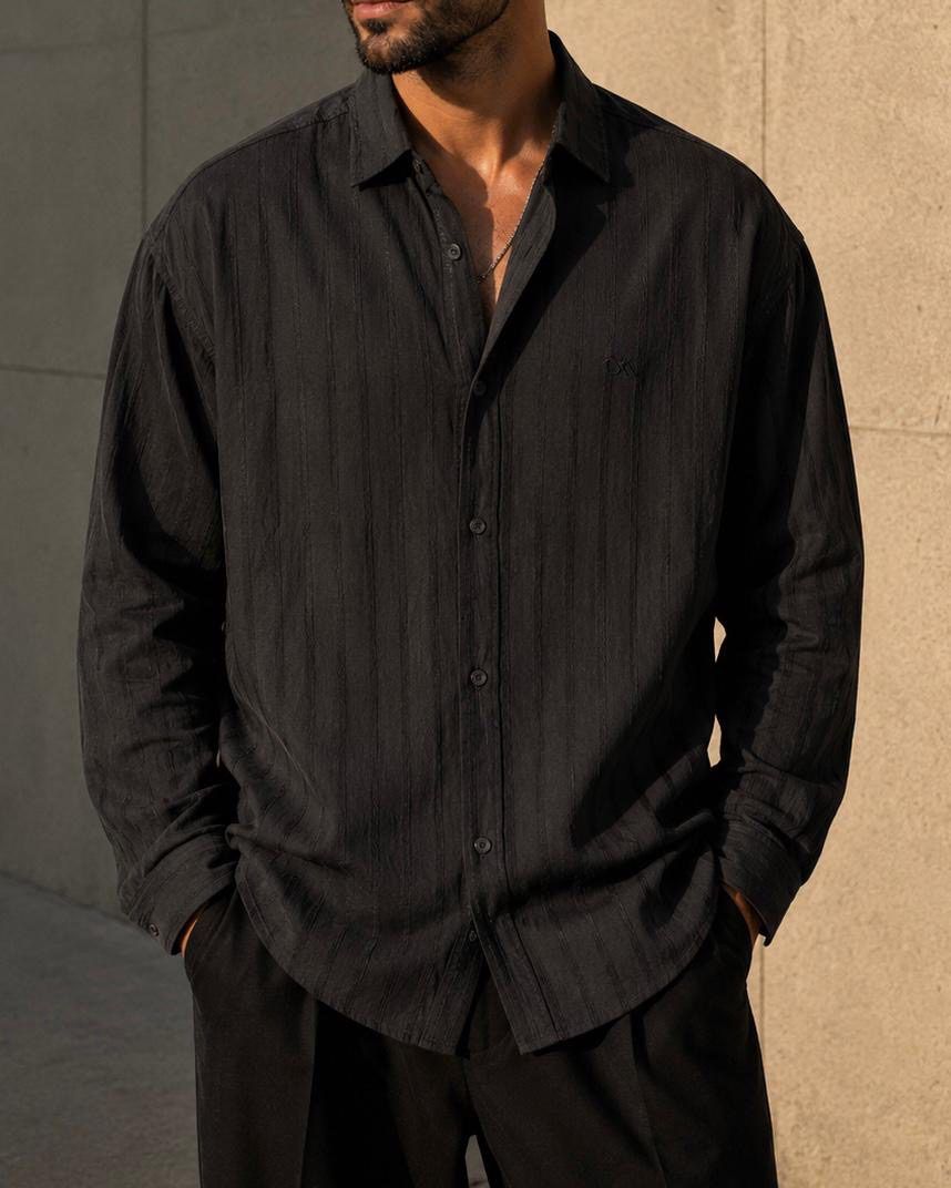 Textured Shirt – Black gallery.thumbnail 2