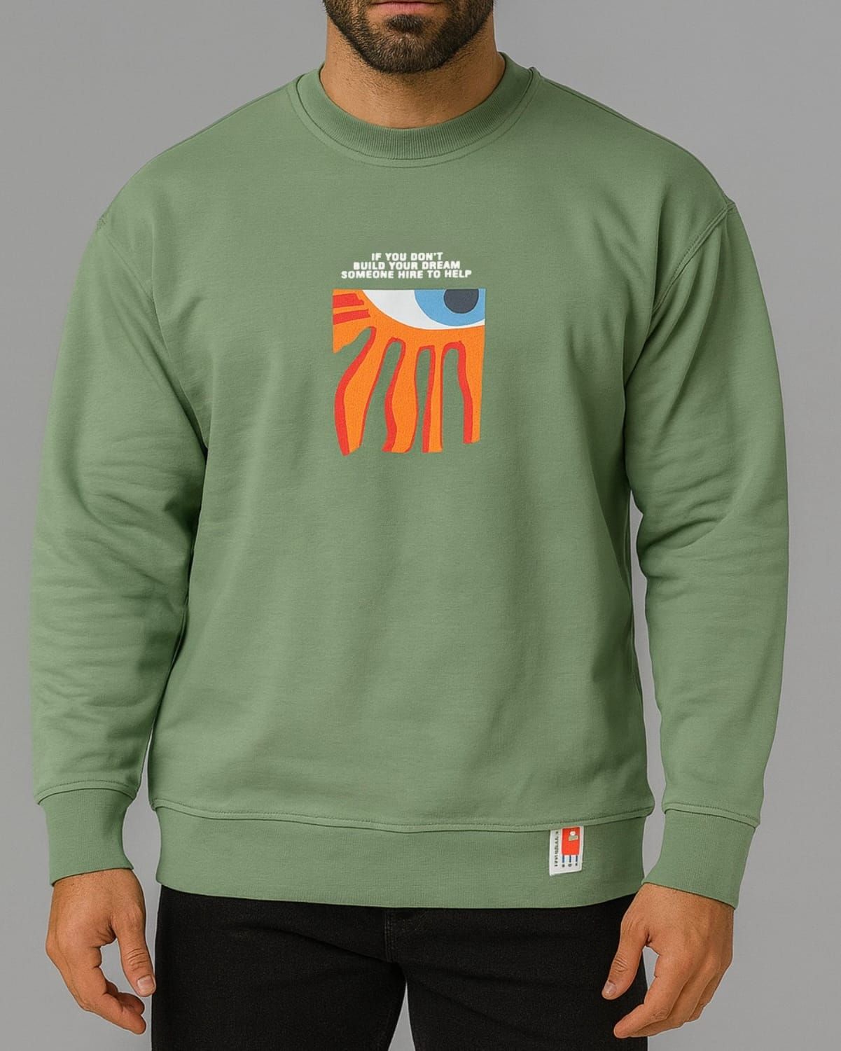 GRAPHIC SUN SWEATSHIRT – GREEN gallery.thumbnail 1