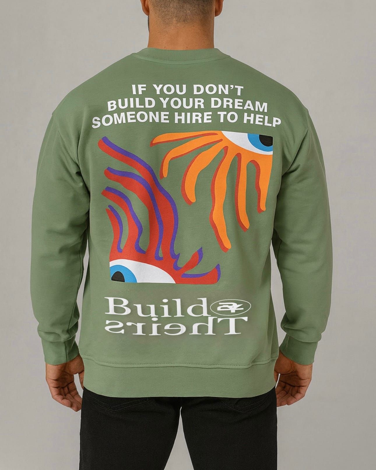GRAPHIC SUN SWEATSHIRT – GREEN gallery.thumbnail 2