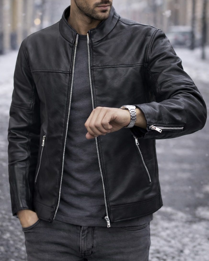 Obsidian Luxe Leather Jacket gallery.thumbnail 2
