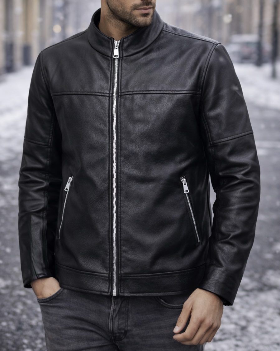 Obsidian Luxe Leather Jacket gallery.thumbnail 3