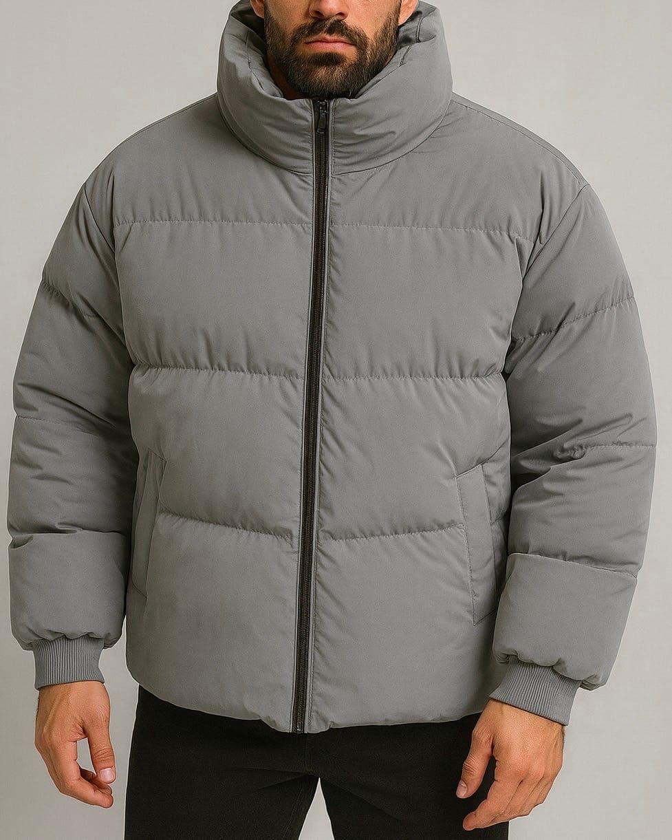 Grey Puffer Jacket gallery.thumbnail 2