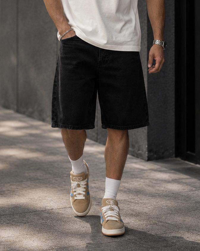 Clean Cut Denim Shorts – Black gallery.thumbnail 2