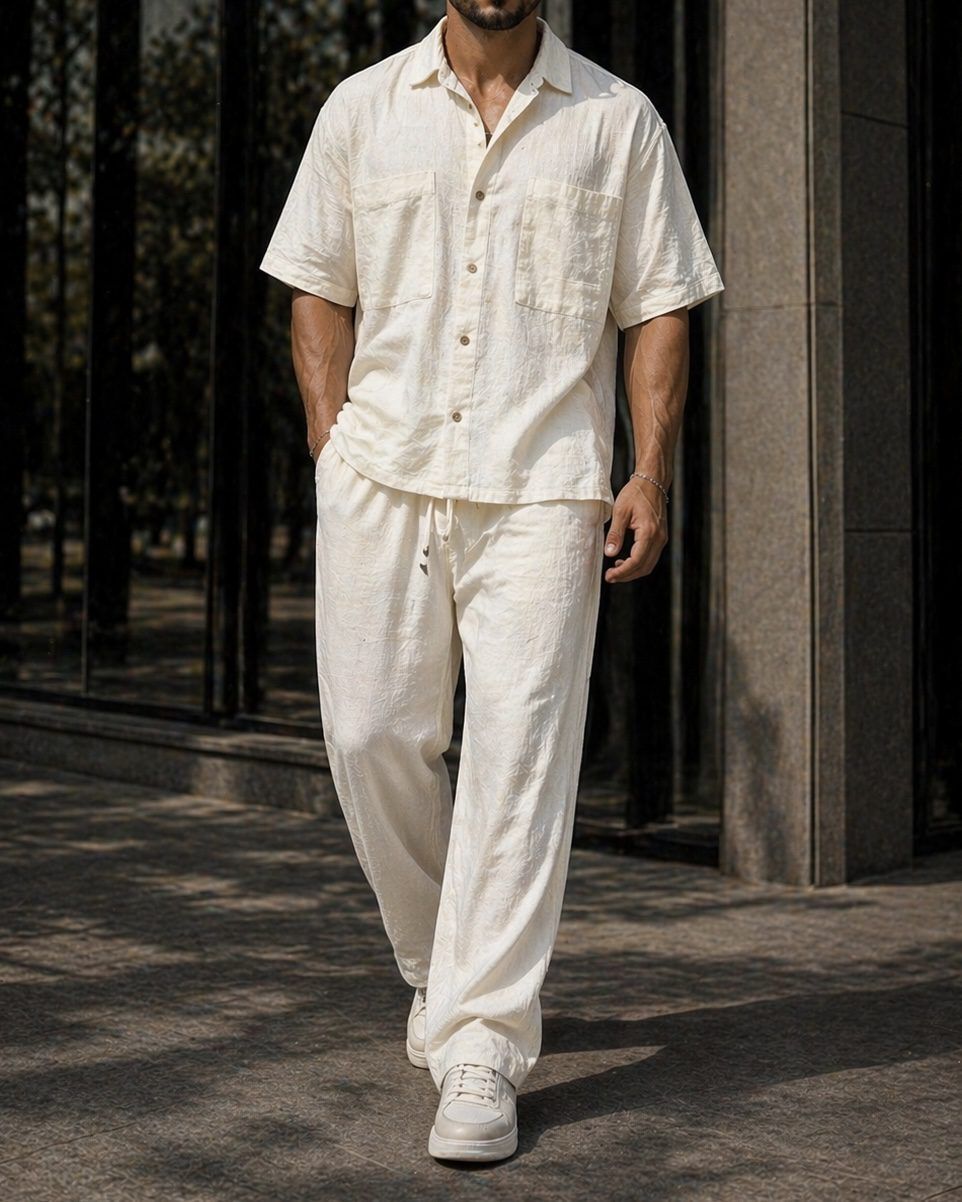 Linen Set – Off White gallery.thumbnail 1