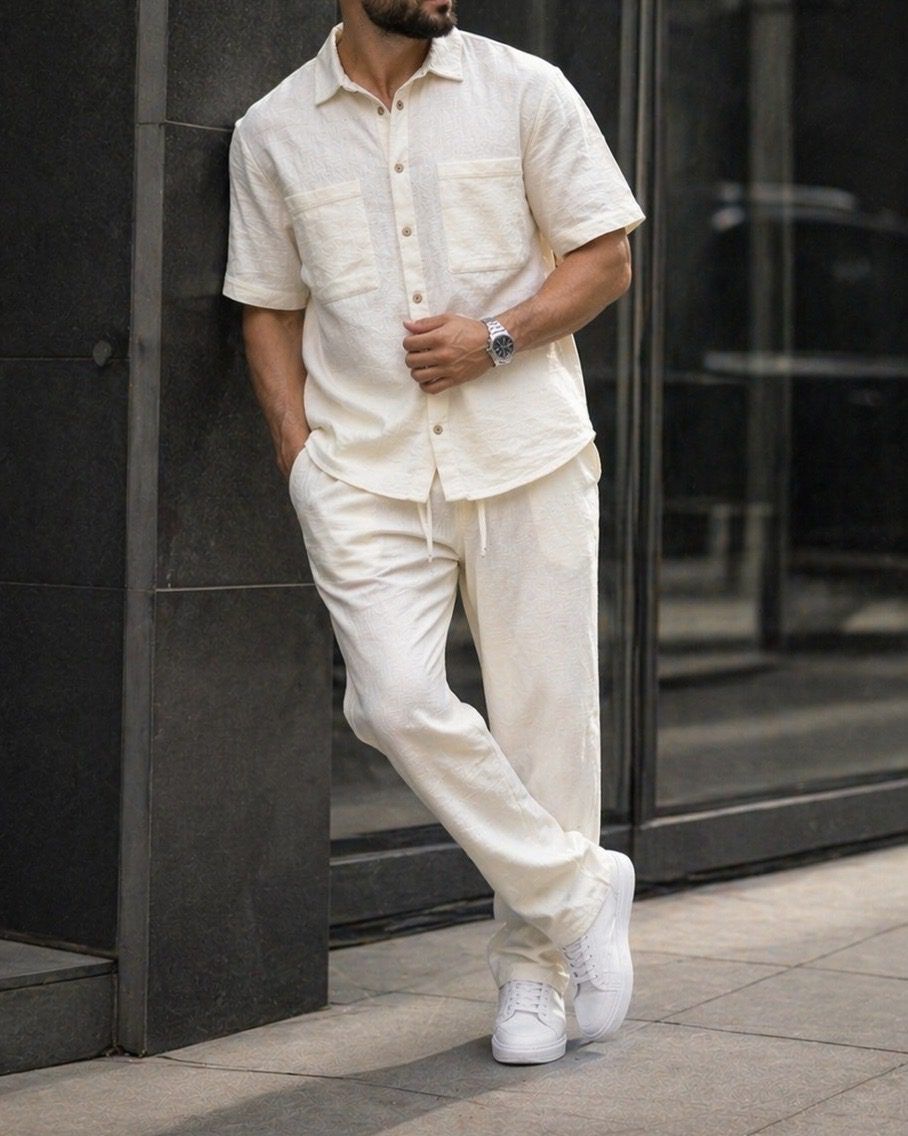 Linen Set – Off White gallery.thumbnail 2