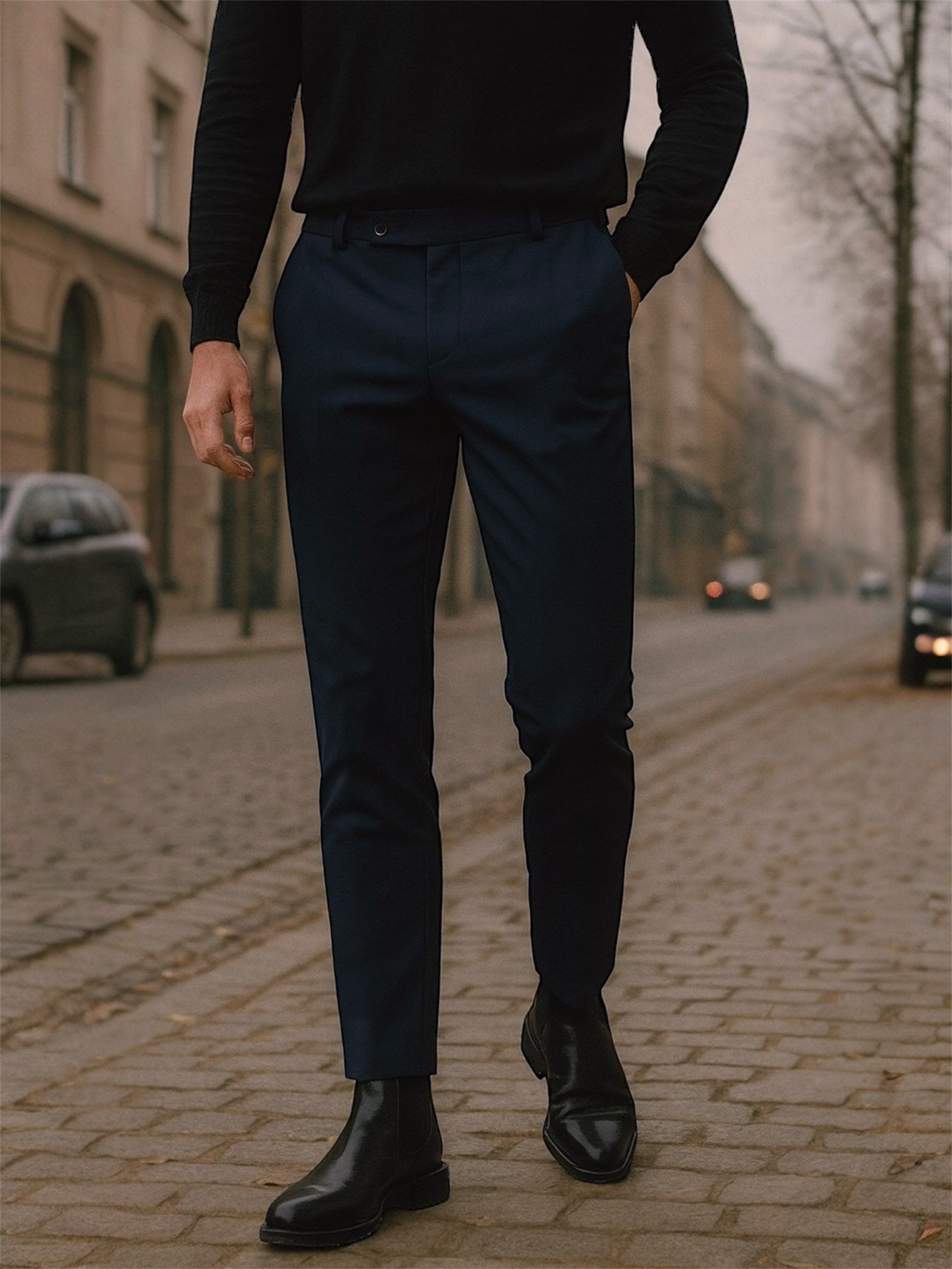 Navy Élite Tailored Pants gallery.thumbnail 1