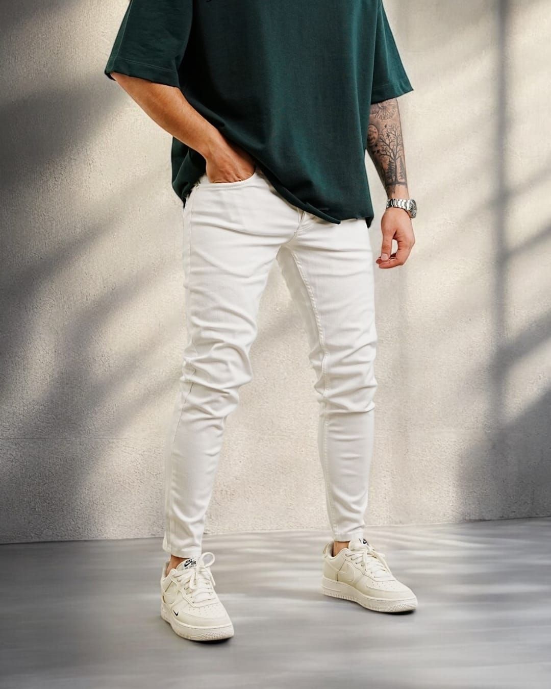 White Skinny Stretch Jeans gallery.thumbnail 1
