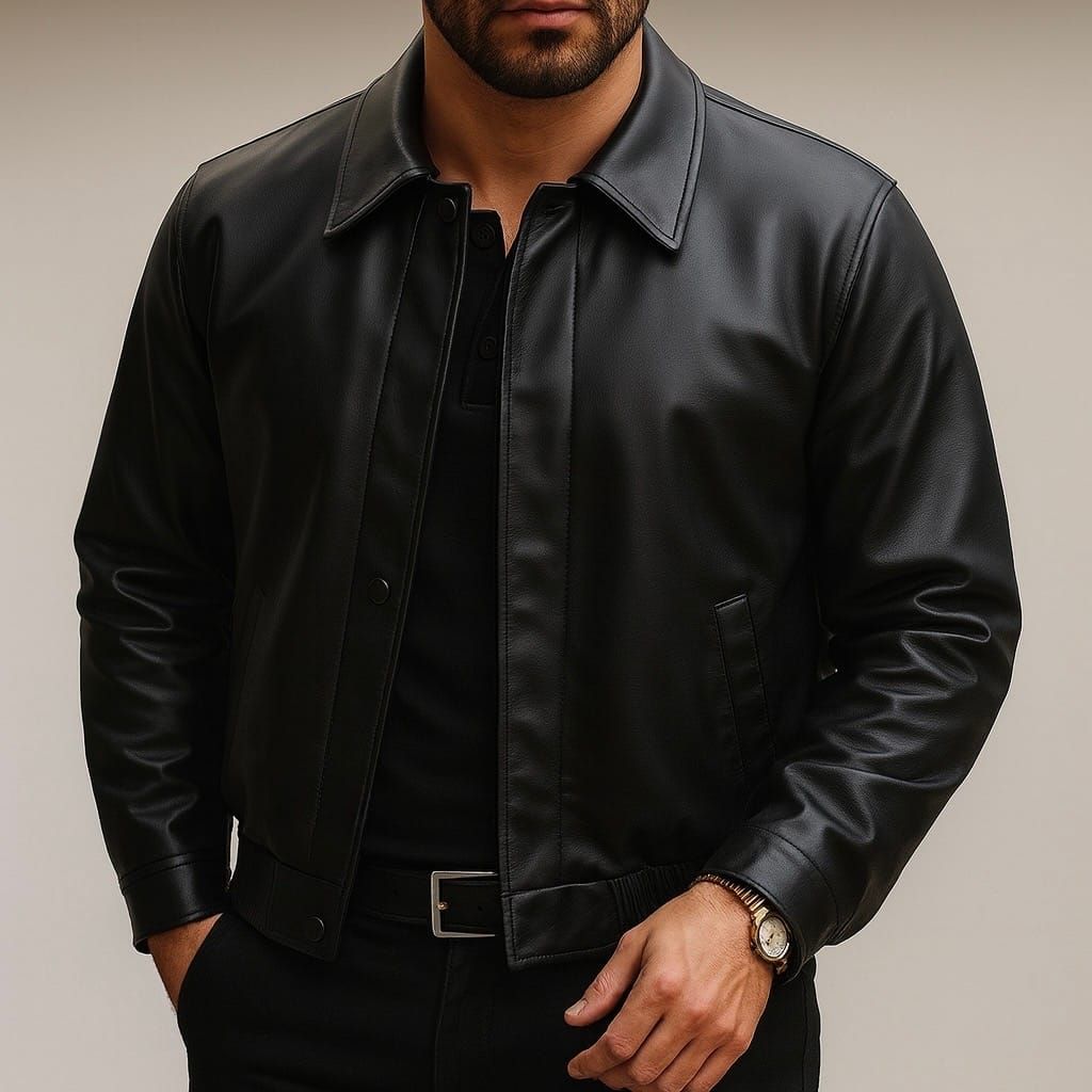 Noir Heritage Leather Jacket gallery.thumbnail 1