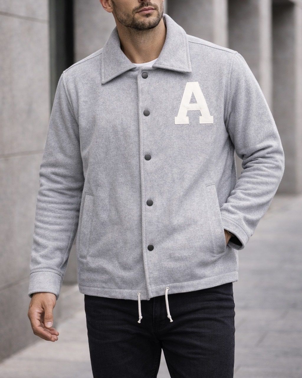 Heritage Graphic Jacket – Light Grey gallery.thumbnail 2