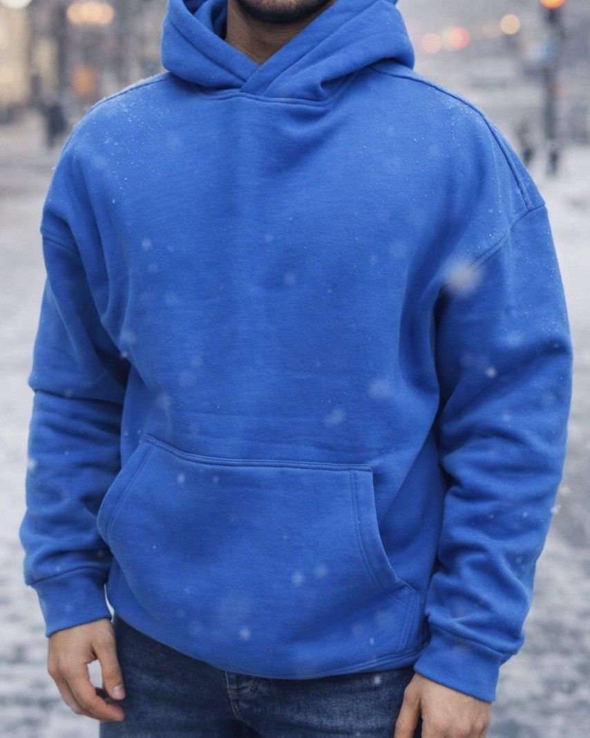 Oversized Silhouette Hoodie – Blue 1