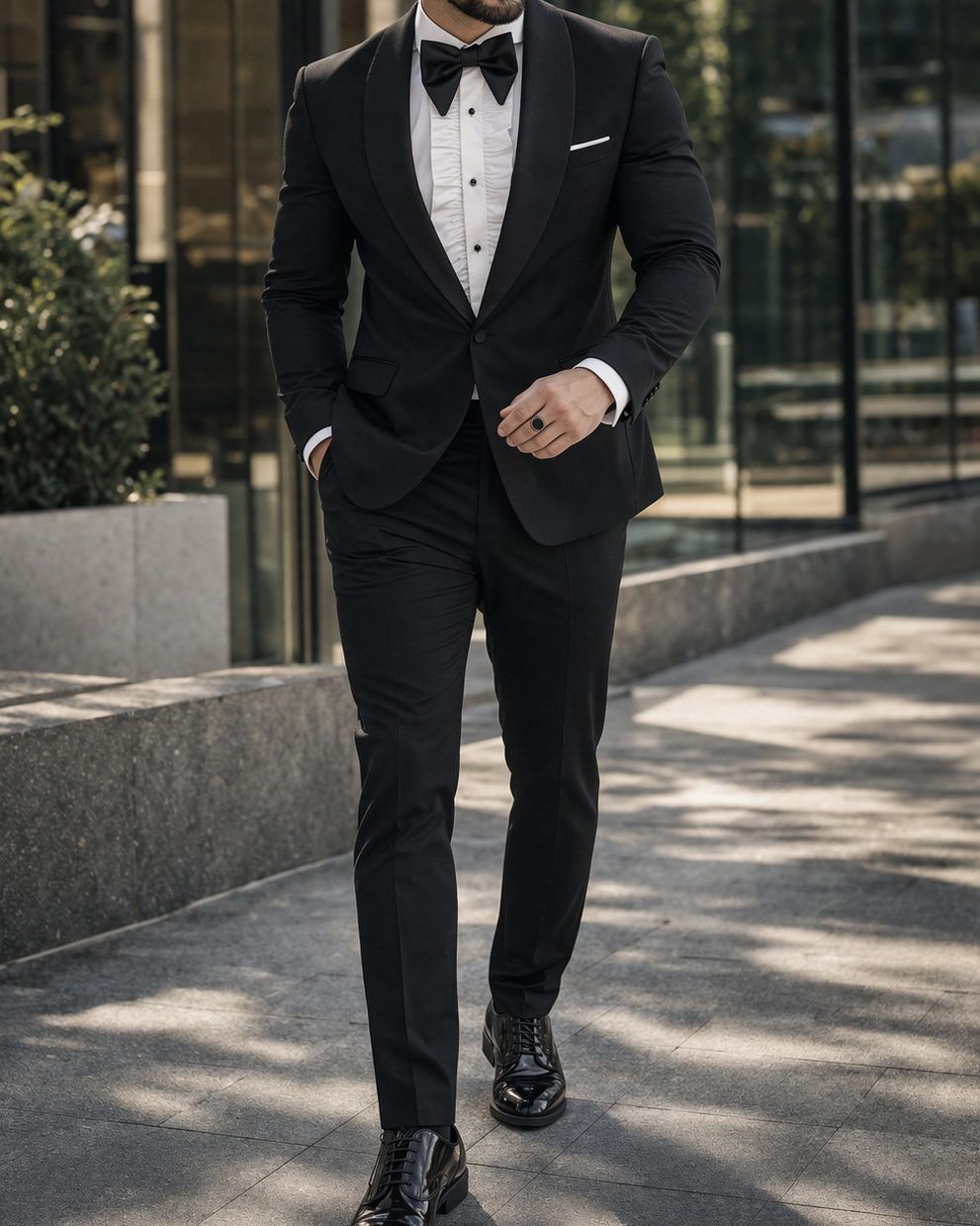 BLACK TUXEDO SET – SATIN LAPEL EDITION gallery.thumbnail 4