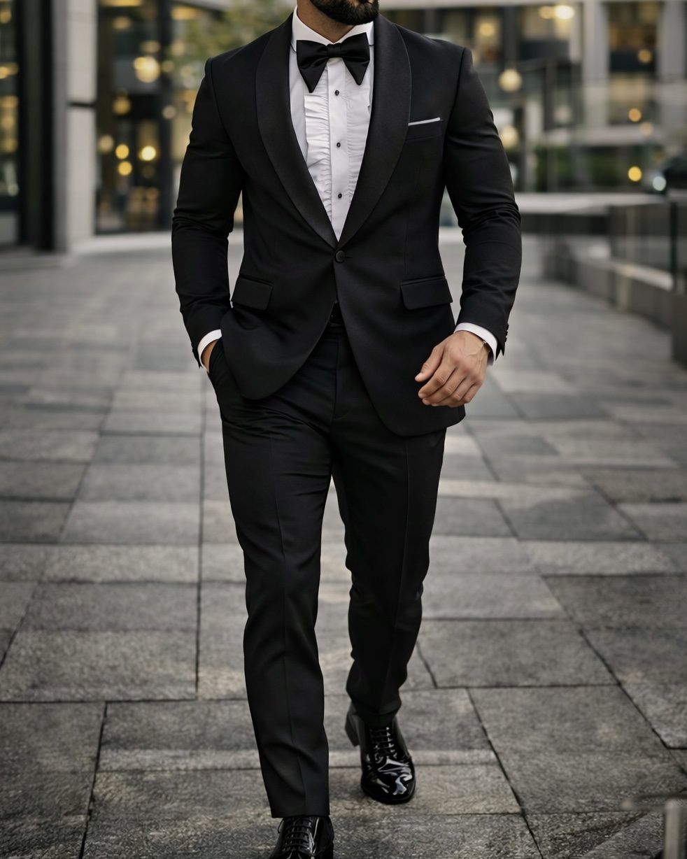 BLACK TUXEDO SET – SATIN LAPEL EDITION gallery.thumbnail 5