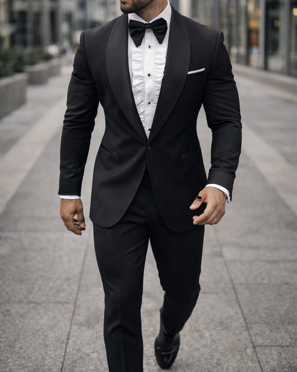 BLACK TUXEDO SET – SATIN LAPEL EDITION gallery.thumbnail 6
