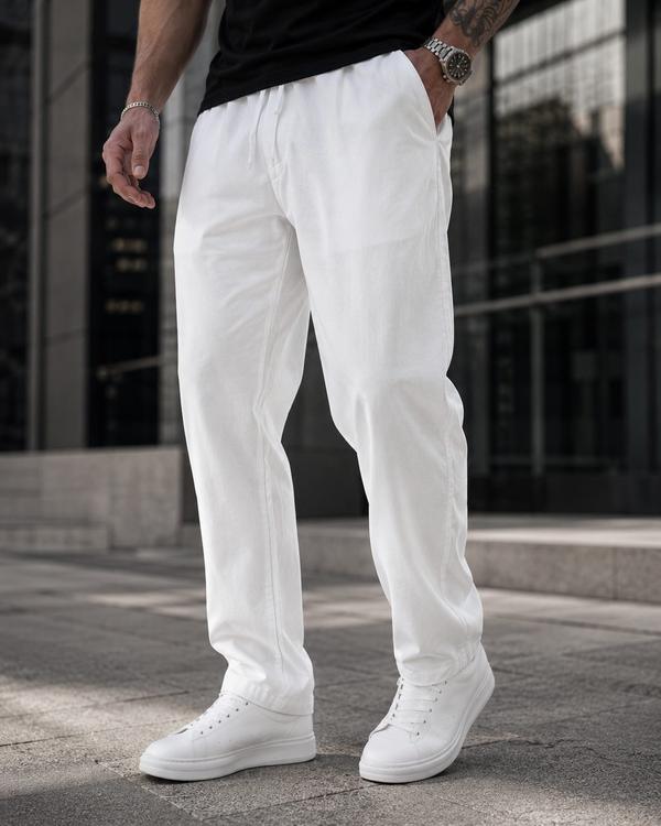 Relaxed Fit Pants – White