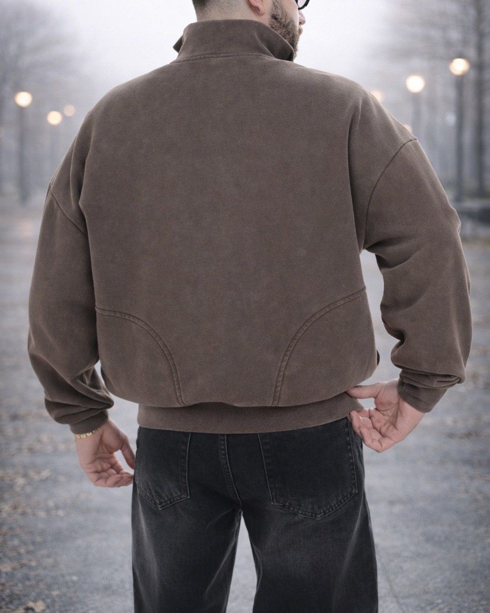 SOFT CORE FULL ZIP SWEAT JACKET – MOCHA BROWN gallery.thumbnail 2